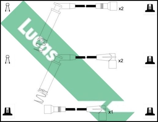 LUCAS Augstsprieguma vadu komplekts LUC4498