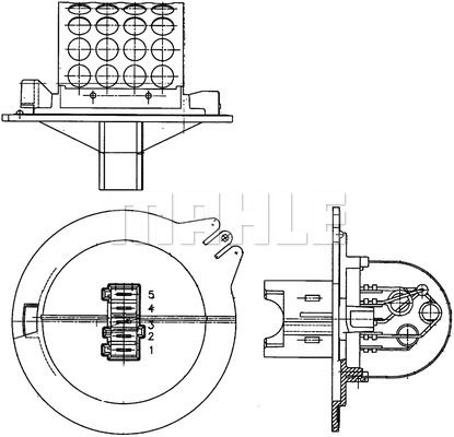 MAHLE Rezistors, Salona ventilators ABR 19 000P