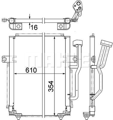 MAHLE Конденсатор, кондиционер AC 192 000P