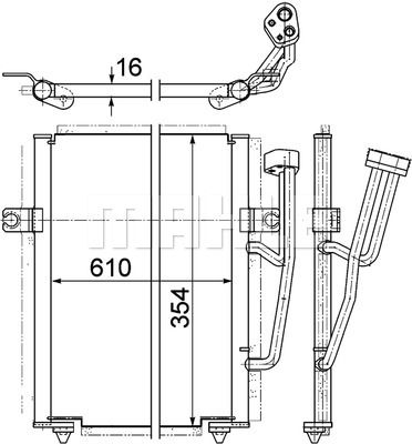 MAHLE Конденсатор, кондиционер AC 193 000P