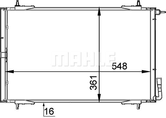 MAHLE Конденсатор, кондиционер AC 220 000P