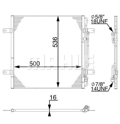 MAHLE Конденсатор, кондиционер AC 284 000S