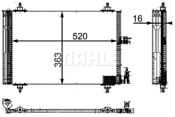 MAHLE Конденсатор, кондиционер AC 323 000P