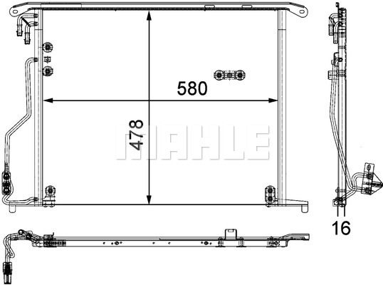 MAHLE Kondensators, Gaisa kond. sistēma AC 334 000P