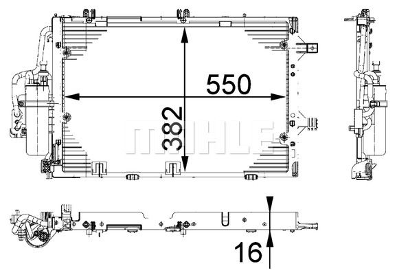 MAHLE Конденсатор, кондиционер AC 335 000P