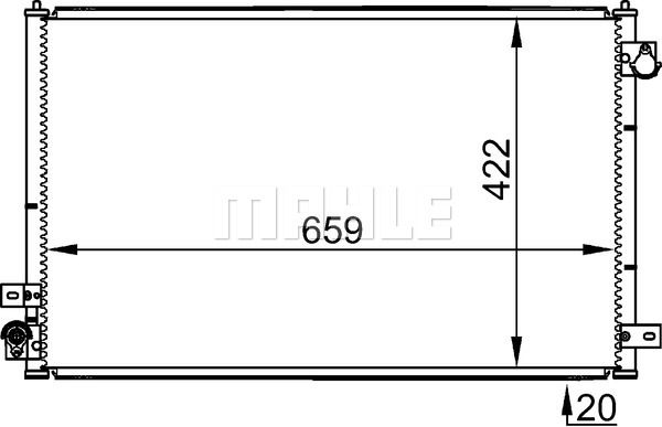 MAHLE Конденсатор, кондиционер AC 338 001S