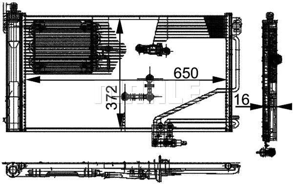 MAHLE Конденсатор, кондиционер AC 346 000P