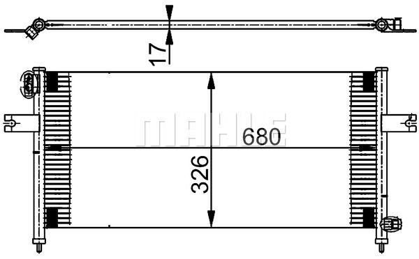 MAHLE Конденсатор, кондиционер AC 380 000S