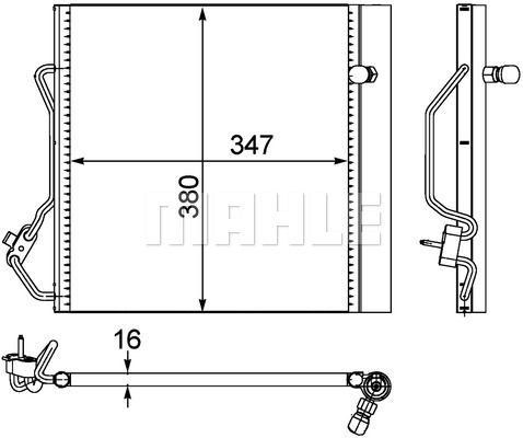 MAHLE Конденсатор, кондиционер AC 451 000P