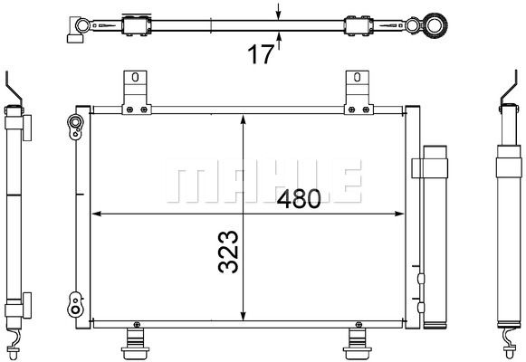 MAHLE Конденсатор, кондиционер AC 495 000S