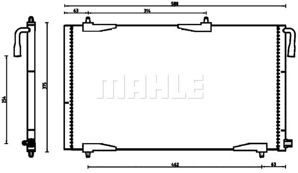 MAHLE Конденсатор, кондиционер AC 501 000P