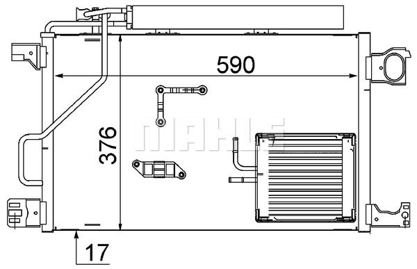 MAHLE Конденсатор, кондиционер AC 661 000S