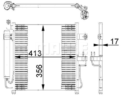 MAHLE Конденсатор, кондиционер AC 677 000S