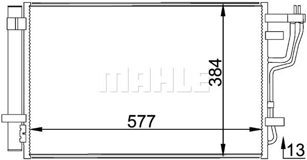 MAHLE Конденсатор, кондиционер AC 697 000P