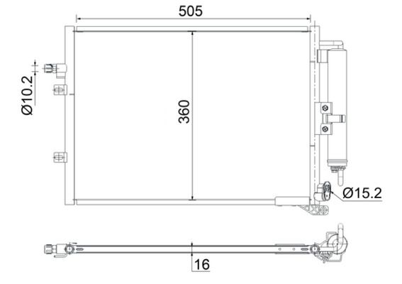 MAHLE Конденсатор, кондиционер AC 721 000S