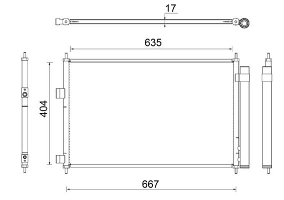 MAHLE Конденсатор, кондиционер AC 798 000S