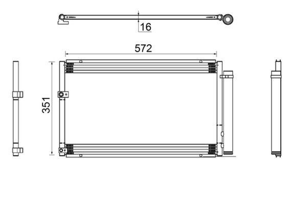 MAHLE Kondensators, Gaisa kond. sistēma AC 813 000S