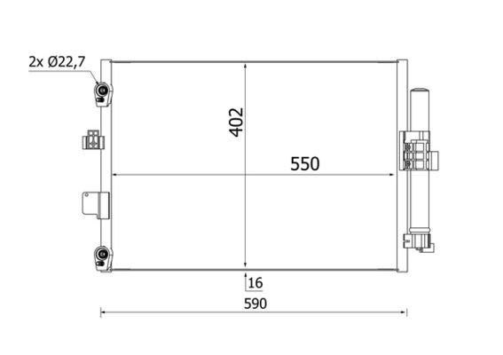 MAHLE Kondensators, Gaisa kond. sistēma AC 960 000S