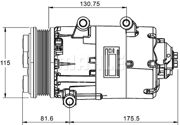 MAHLE Kompresors, Gaisa kond. sistēma ACP 1331 000P