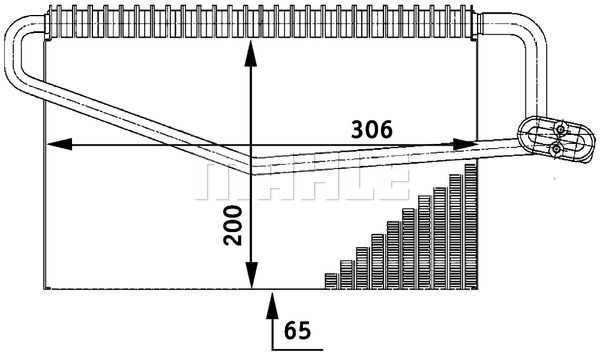 MAHLE Испаритель, кондиционер AE 55 000P
