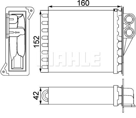 MAHLE Siltummainis, Salona apsilde AH 168 000P