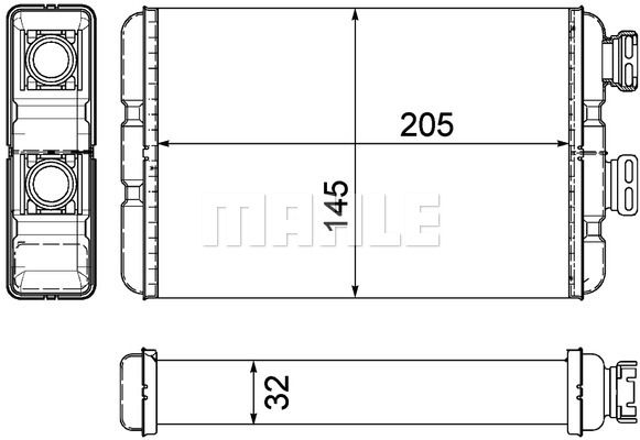 MAHLE Теплообменник, отопление салона AH 86 000P