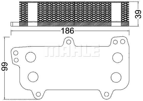 MAHLE масляный радиатор, двигательное масло CLC 187 000S