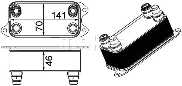 MAHLE Eļļas radiators, Automātiskā pārnesumkārba CLC 227 000P