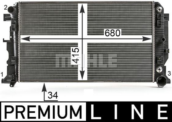 MAHLE Радиатор, охлаждение двигателя CR 12 000P