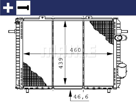 MAHLE Радиатор, охлаждение двигателя CR 148 000S