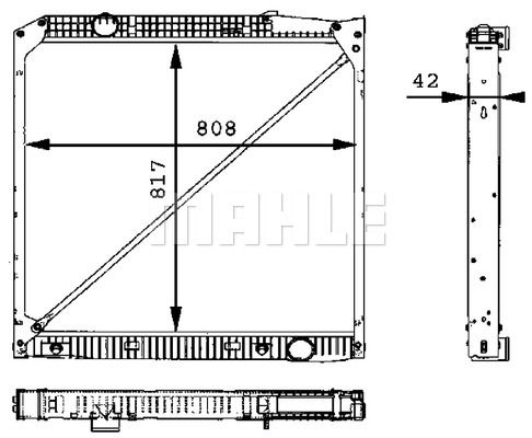 MAHLE Радиатор, охлаждение двигателя CR 668 000P