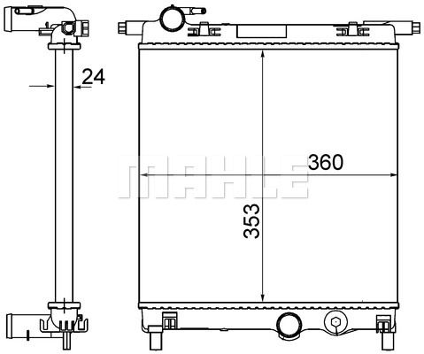 MAHLE Радиатор, охлаждение двигателя CR 831 001S