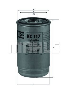 MAHLE Degvielas filtrs KC 117