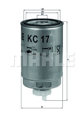 MAHLE Топливный фильтр KC 17D