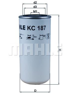 MAHLE Топливный фильтр KC 187