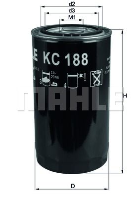 MAHLE Degvielas filtrs KC 188