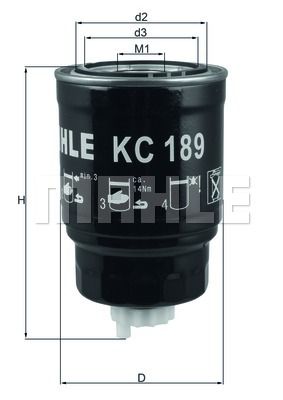 MAHLE Degvielas filtrs KC 189