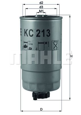 MAHLE Degvielas filtrs KC 213
