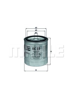 MAHLE Топливный фильтр KC 22