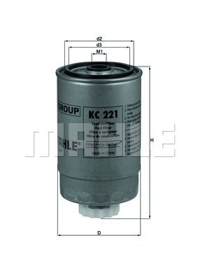 MAHLE Degvielas filtrs KC 221