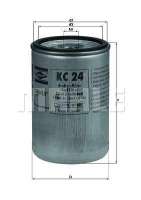 MAHLE Degvielas filtrs KC 24