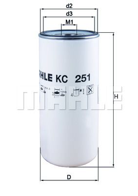 MAHLE Топливный фильтр KC 251