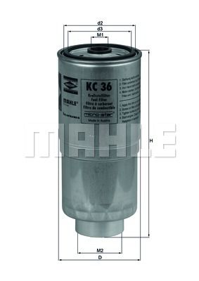 MAHLE Топливный фильтр KC 36
