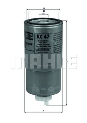 MAHLE Топливный фильтр KC 47