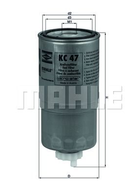 MAHLE Degvielas filtrs KC 47