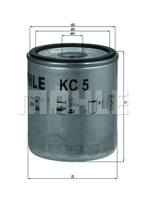 MAHLE Degvielas filtrs KC 5