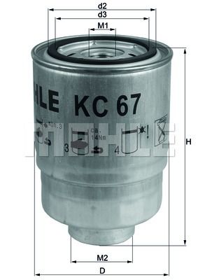 MAHLE Топливный фильтр KC 67