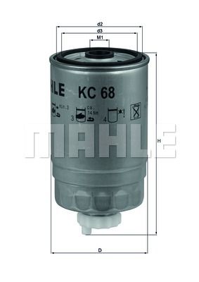 MAHLE Топливный фильтр KC 68