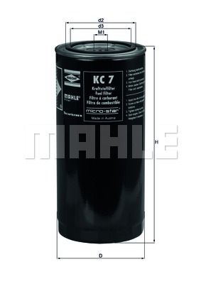 MAHLE Топливный фильтр KC 7