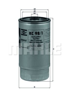 MAHLE Degvielas filtrs KC 98/1